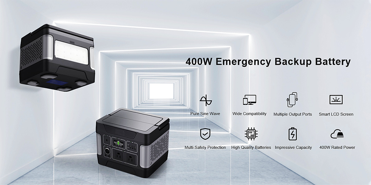 चार्जिंग के लिए 400W एनर्जी स्टोरेज इमरजेंसी सोलर जेनरेटर
